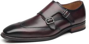 img 4 attached to Premium Milano Double Leather Business Shoes: Ultimate Comfort for Men's Loafers & Slip-Ons