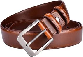 img 1 attached to 👔 Beltox Casual Leather Men's Belt with Black Buckle, Sizes 34-36: Stylish and Versatile Accessory for Everyday Outfits