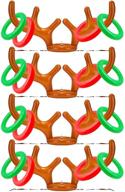 🦌 toplee inflatable reindeer antlers toss game: christmas party fun for kids and adults - indoor outdoor carnival xmas games (20 pieces: 4 antlers, 16 rings) логотип