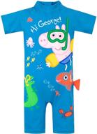 🐷 george pig swimsuit for boys by peppa pig logo