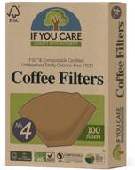 🌱 if you care coffee filters no. 4 - 100 count: sustainable choice for your brewing needs logo