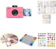 polaroidportable instant print digital camera(pink) with 2x3ʺ premium photo paper 20-pack logo