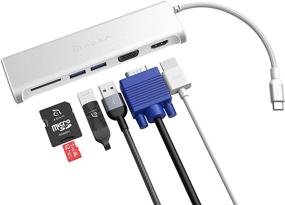 img 4 attached to ADAM elements 5-в-1 USB C хаб: USB C к HDMI 4K, считыватель SD карт, 2 порта USB 3.1 - Портативный и надежный алюминиевый корпус