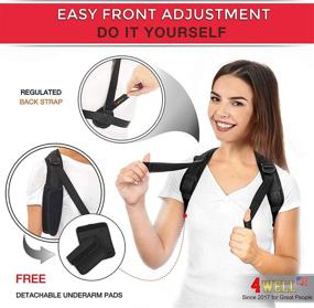 img 1 attached to 🪴 Comfortable Posture Corrector Brace for Women and Men - Supports Spinal Alignment and Posture - Adjustable Back Straightener - Posture Fixer - Slouching Brace with Optimum Comfort