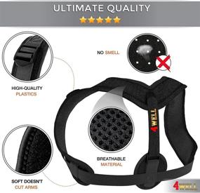 img 2 attached to 🪴 Comfortable Posture Corrector Brace for Women and Men - Supports Spinal Alignment and Posture - Adjustable Back Straightener - Posture Fixer - Slouching Brace with Optimum Comfort