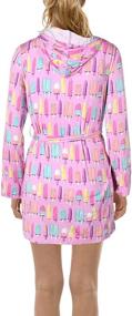 img 1 attached to 🍧 Nite Nite Munki Munki Women's Popsicles Longsleeve Hooded Robe - Cozy and Stylish Sleepwear for Women