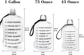 img 3 attached to 💦 BuildLife 1 Gallon Water Bottle - Motivational Fitness Workout with Time Marker, Clear BPA-Free, Large 128 OZ / 73 OZ Capacity, Encourages Daily Hydration