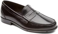 👞 men's brown rockport classic penny loafer shoes logo