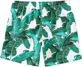 img 3 attached to SSLR Printed Casual Hawaiian Trunks Boys' Clothing in Swim