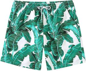 img 4 attached to SSLR Printed Casual Hawaiian Trunks Boys' Clothing in Swim