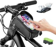 🚲 inovare designs bike cell phone mount bag waterproof - iphone holder bicycle storage pouch & tool kit for road bikes - accessories for adults, men, and women logo