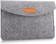 📱 moko 7-8 inch tablet sleeve bag, portable felt carrying protective case cover for ipad mini (6th gen) 8.3&#34; 2021, ipad mini 5/4/3/2/1, samsung galaxy tab s2 8.0, tab a 8.0, zenpad z8s 7.9 - light gray logo