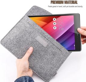 img 1 attached to 📱 MoKo 7-8 Inch Tablet Sleeve Bag, Portable Felt Carrying Protective Case Cover for iPad Mini (6th Gen) 8.3&#34; 2021, iPad Mini 5/4/3/2/1, Samsung Galaxy Tab S2 8.0, Tab A 8.0, ZenPad Z8s 7.9 - Light Gray