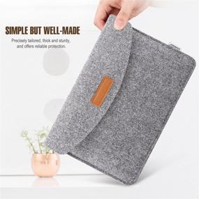 img 2 attached to 📱 MoKo 7-8 Inch Tablet Sleeve Bag, Portable Felt Carrying Protective Case Cover for iPad Mini (6th Gen) 8.3&#34; 2021, iPad Mini 5/4/3/2/1, Samsung Galaxy Tab S2 8.0, Tab A 8.0, ZenPad Z8s 7.9 - Light Gray