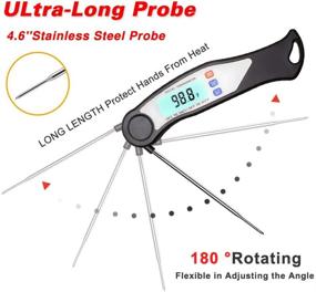 img 2 attached to 🌡️ Quick and Accurate Digital Instant Read Meat Thermometer - A Must-Have for Perfect Cooking, Grilling, and Roasting