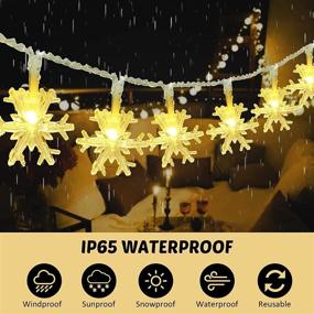 img 1 attached to ❄️ Snowflake Christmas Decorations: Brilliant 20FT 40LED Outdoor Indoor Christmas Lights