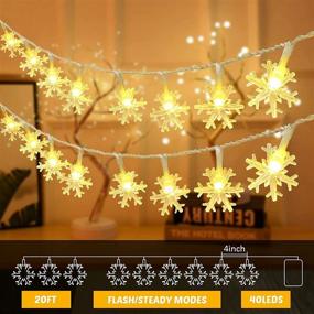 img 3 attached to ❄️ Snowflake Christmas Decorations: Brilliant 20FT 40LED Outdoor Indoor Christmas Lights