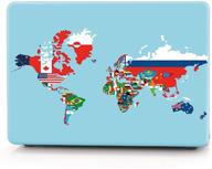 🌍 world map with country flags laptop hard case for macbook 12-inch retina display a1534 (2015)&a1931 (2018) logo