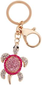 img 2 attached to Mini Sea Turtle Keychain Charm Pendant For Handbag Bag Keychain Key Ring (Rose)