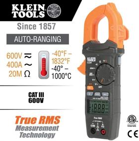 img 3 attached to Klein Tools CL220 Digital Clamp Meter - Auto-Ranging, 400 Amp AC, AC/DC Voltage, TRMS, Resistance, Continuity, NCVT Detection, and Temp