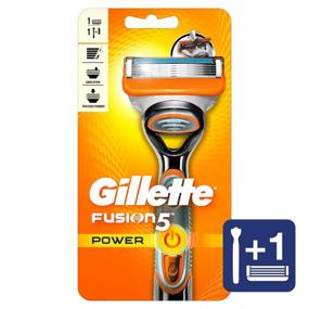 img 1 attached to Buy Gillette Fusion5 Power Razors for Men - Complete Shaving Kit with Razor, Blade Refill, and Battery