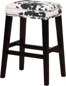 img 4 attached to Black Linon Stool: Sleek Style, Versatile Design, Exceptional Comfort