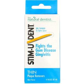 img 3 attached to 🦷 The Natural Dentist Stim-U-Dent Plaque Removers: Thin, Mint Flavor -160 ct. for Optimal Oral Health