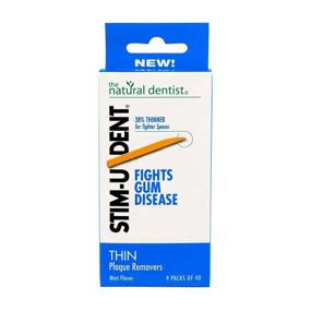 img 1 attached to 🦷 The Natural Dentist Stim-U-Dent Plaque Removers: Thin, Mint Flavor -160 ct. for Optimal Oral Health