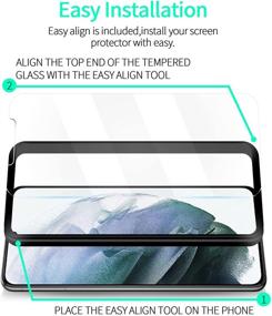 img 1 attached to 📱 Улучшенная защита: 4 комплекта защитных стеклянных пленок DIAMOND ARMOR для экрана и камеры Samsung Galaxy S21 Plus/S21+ 5G 6,7 дюйма