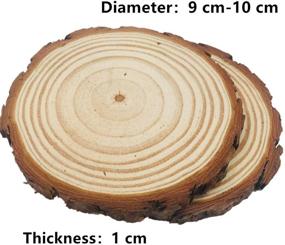 img 3 attached to 🌲 YIHANGBEST Unfinished Wood Slices 3.5-4 inch, Pack of 15 Natural Wood Circles with Bark - Woodlandia Basswood Disk for DIY Crafts, Christmas Rustic Wedding Decorations, Ornaments Kit - Paint for Kids/Adults