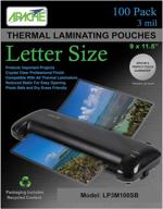 📎 apache laminating pouches, 3 mil, letter size, 100 pack: durable protection for your documents logo