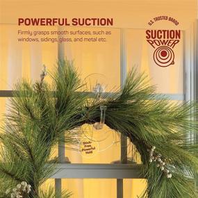 img 2 attached to 🎄 SEWANTA Heavy Duty Glass Door Christmas Wreath Hanger - Securely Hang Large or Heavy Wreaths on Glass Doors and Windows up to 20 lbs - Giant Suction Wreath Holder - USA Made