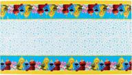 amscan 571672 table cover: sesame street® collection - ultimate party accessory with 36 sq. ft coverage logo