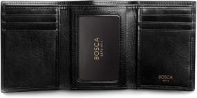 img 1 attached to 💼 Bosca Leather Double Trifold Wallet: Stylish Men's Accessory for Wallets, Card Cases & Money Organization