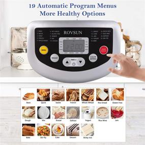 img 2 attached to 🍞 ROVSUN 19-In-1 Bread Machine: 2LB Programmable Bread Maker with Non-Stick Pot and Fruit Nut Dispenser. Gluten-Free Setting, Keep Warm Setting, 3 Crust Color Options, 3 Loaf Size Variations. White.