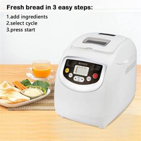 img 3 attached to 🍞 ROVSUN 19-In-1 Bread Machine: 2LB Programmable Bread Maker with Non-Stick Pot and Fruit Nut Dispenser. Gluten-Free Setting, Keep Warm Setting, 3 Crust Color Options, 3 Loaf Size Variations. White.