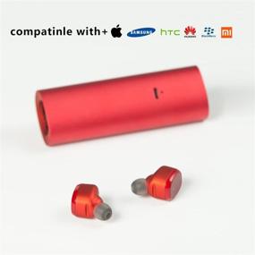 img 2 attached to 🎧 True Wireless Earbuds with Dual Noise Cancelling, V4.2, Portable Charging Case, Built-in Mic - Compatible with iPhone, Samsung, iPad, and Most Android Phones - SURBEST