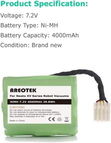 img 1 attached to 🔋 AeroTek NiMH Replacement Battery for Neato XV Series - 2-Pack | Compatible with Neato Robotics 945-0005 205-0001 945-0006 945-0024 | XV-11 XV-12 XV-14 XV-15 XV-21 XV-25 XV Essential XV Signature Pro