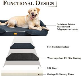 img 2 attached to 🐶 AKUTATA Embrace Large Dog Bed - Medium and Large Dogs, Removable & Washable Cover, Orthopedic Sofa Pet Beds, Protective Liner, Memory Foam, Certified Skin-Safe, Various Colors & Sizes, 3-Year Warranty