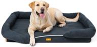 🐶 akutata embrace large dog bed - medium and large dogs, removable & washable cover, orthopedic sofa pet beds, protective liner, memory foam, certified skin-safe, various colors & sizes, 3-year warranty logo