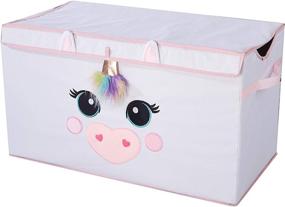 img 4 attached to 🦄 28-inch Unicorn Heritage Kids Poly Canvas Collapsible Toy Storage Trunk