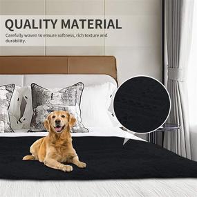 img 1 attached to 🛋️ Black Geometrical Jacquard Sofa Cover for 3 Cushion Couch, L Shape Sectional Couch Covers, Washable Luxury Bed Blanket, Furniture Protector for Pets and Kids - 91x134 inch