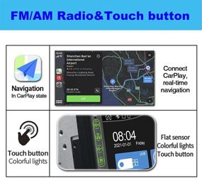 img 2 attached to 🚗 Henstar 7-дюймовая двойная стереосистема для автомобиля: Apple CarPlay, Android Auto, Bluetooth, FM/AM, сенсорный экран и многое другое!