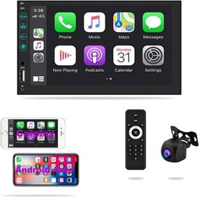 img 4 attached to 🚗 Henstar 7-дюймовая двойная стереосистема для автомобиля: Apple CarPlay, Android Auto, Bluetooth, FM/AM, сенсорный экран и многое другое!