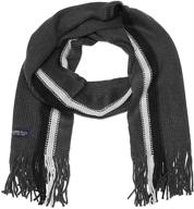 🧣 men's accessories and scarves: falari knitted winter scarf 2098 black logo