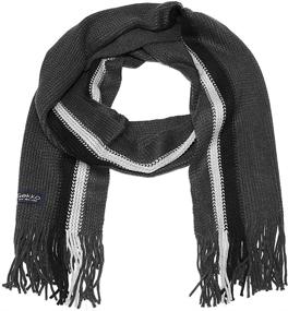 img 2 attached to 🧣 Men's Accessories and Scarves: Falari Knitted Winter Scarf 2098 BLACK