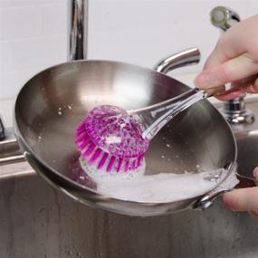 img 1 attached to Versatile Casabella Round Brush Scrubber: 1ea, Assorted Colors, Perfect for All Cleaning Needs!