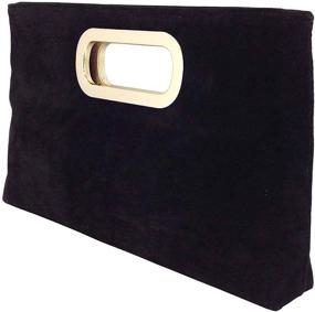 img 3 attached to 👜 Faux Suede Clutch with Top Handle