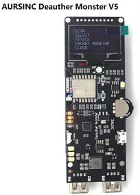 img 2 attached to 🔌 AURSINC Deauther Monster V5 ESP8266: Плата разработчика с OLED-дисплеем, системой зарядки 18650 и 3-позиционным моментальным переключателем