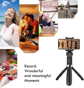 img 2 attached to 📸 RC Selfie Stick Tripod: Extendable Monopod with Bluetooth Remote, Selfie Ring Light, and Drawstring Bag - Perfect for iPhone 7/8 Plus, X, Galaxy Note 8, S8 Plus